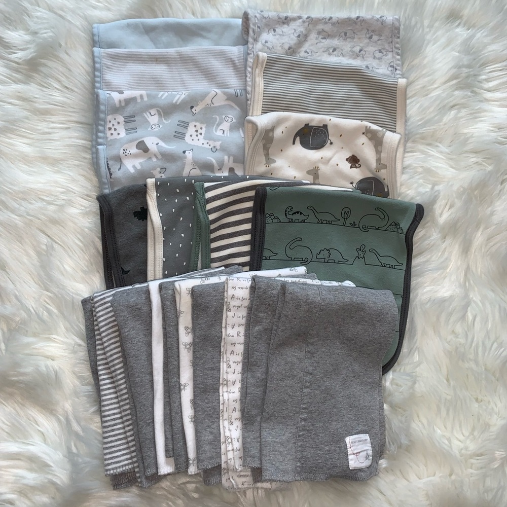 20 piece burp cloth bundle
